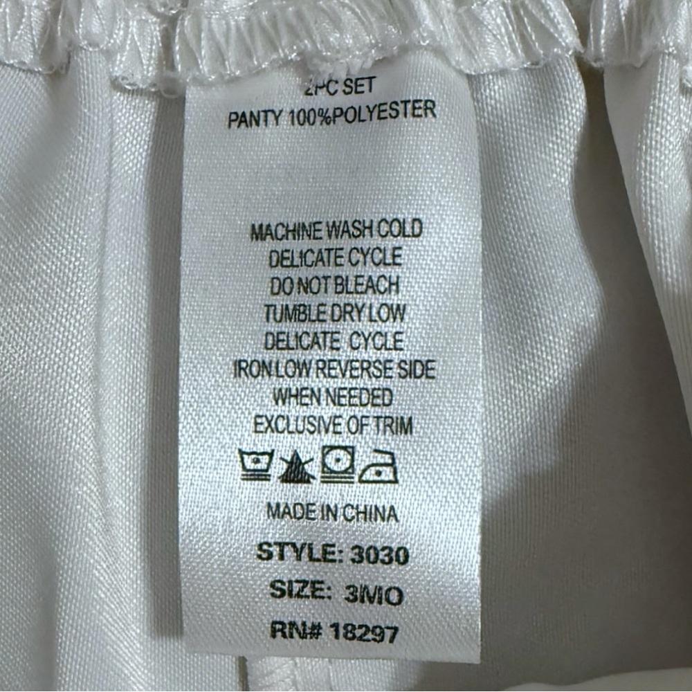 Jayne Copeland 3M Ivory Baptism Easter Wedding Dress Set w Bloomers - Picture 9 of 9